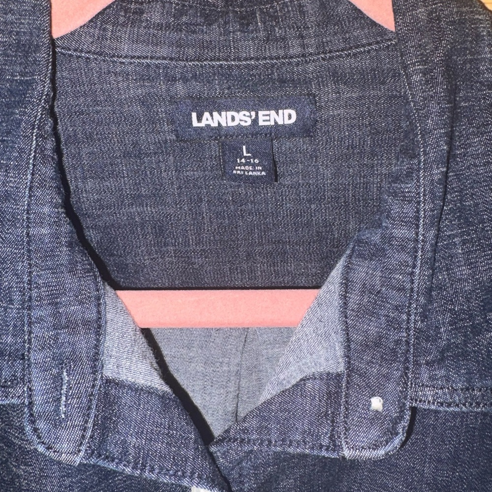 Lands' End Dark Blue Long Sleeve Dress - Picture 2 of 4